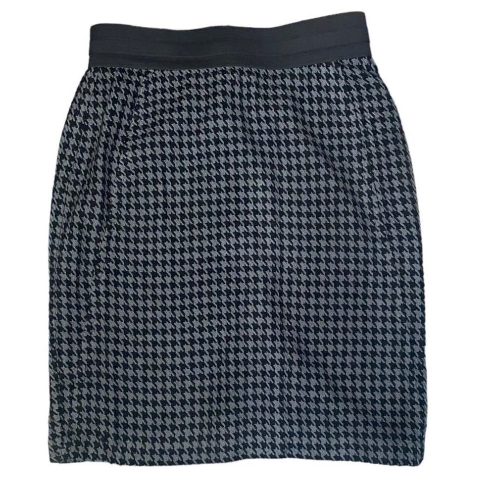 Worthington Women’s Gray and Black Lined Houndstooth Straight Skirt, Size 14